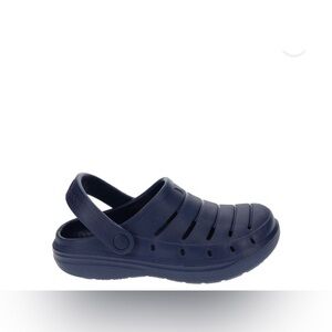 Boy’s dark blue rubber easy‎ slip-on comfortable lightweight clogs size 2